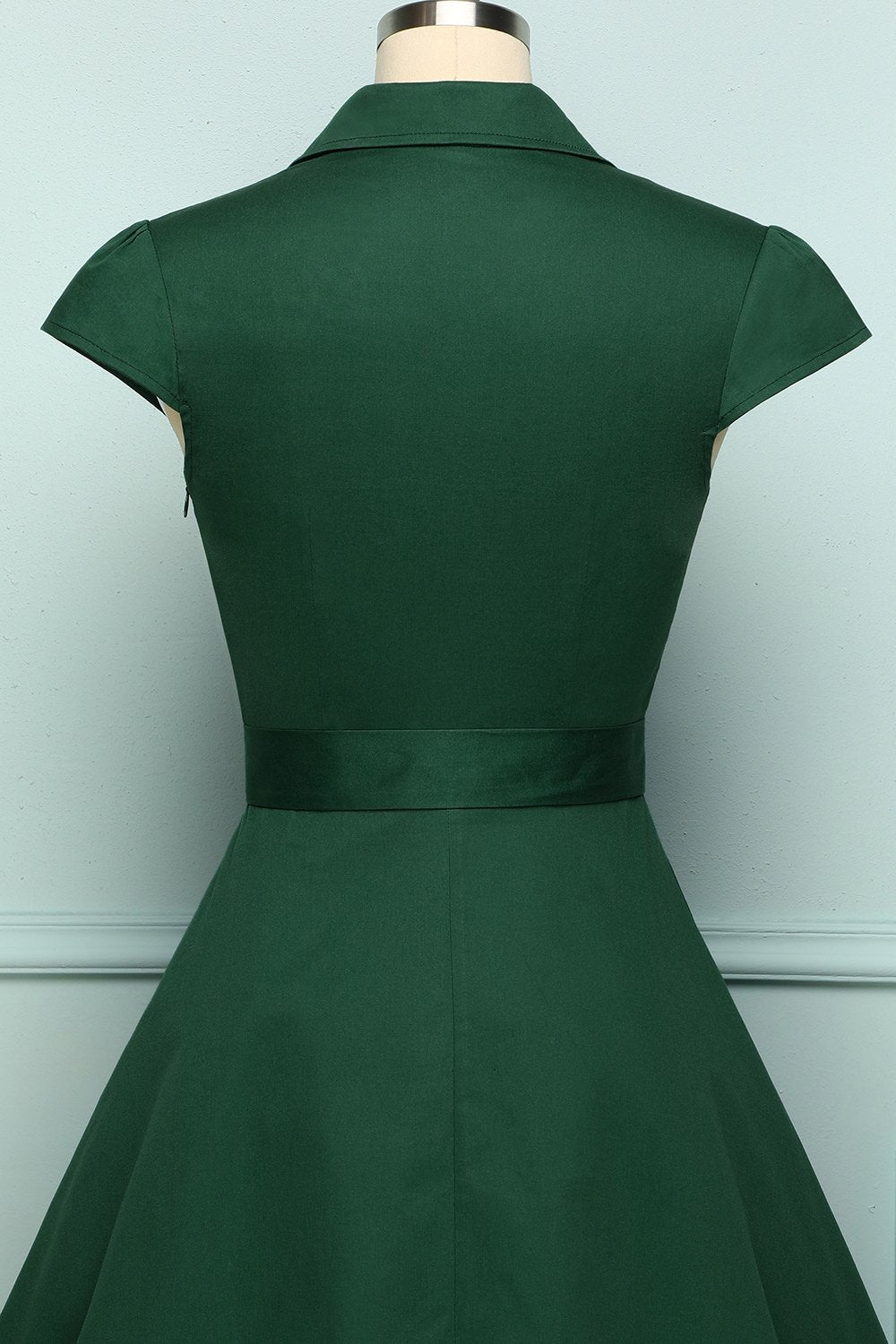 Verde escuro vestido retro