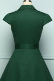 Verde escuro vestido retro