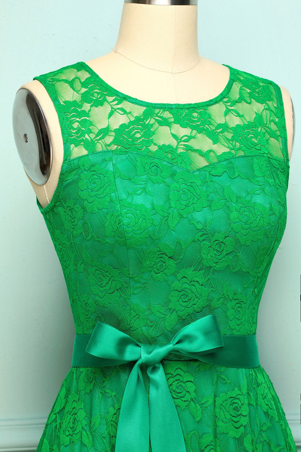 Vestido de renda verde