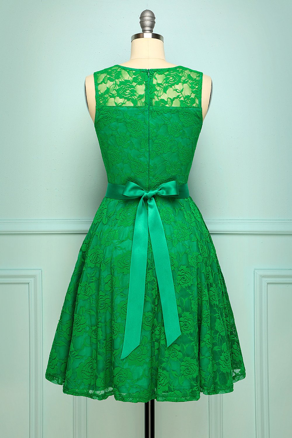 Vestido de renda verde