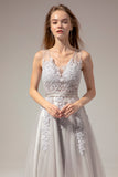Vestido de renda prateado