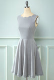 Vestido amarelo vintage de 1950 com renda oca