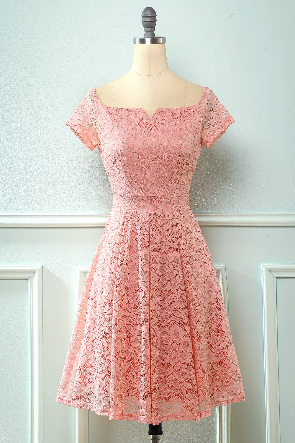 Branco fora do vestido de festa de renda de ombro