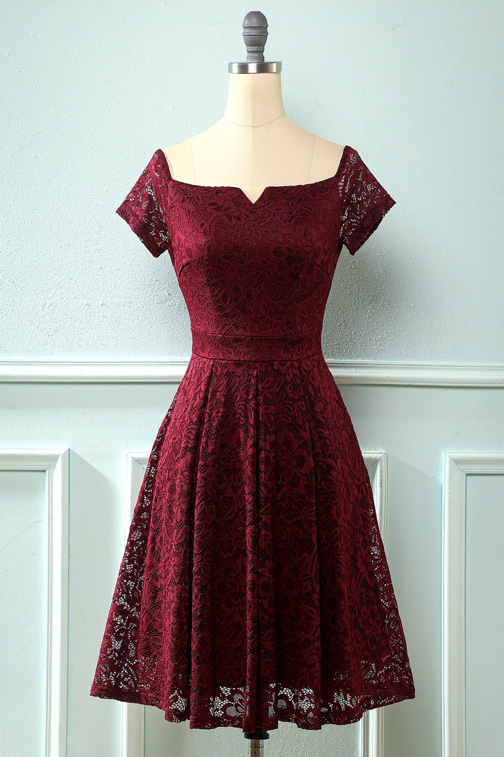 Branco fora do vestido de festa de renda de ombro