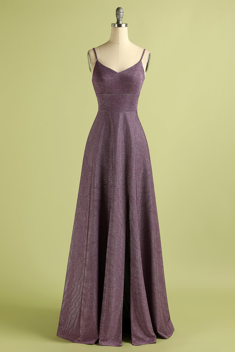 Laço de uva até vestido de cetim longo