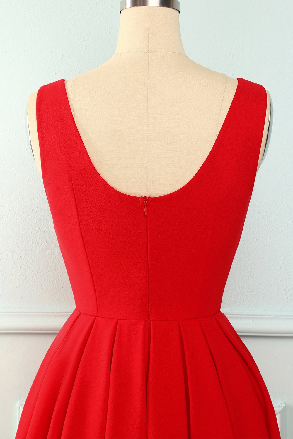 Vestido em camadas vermelho