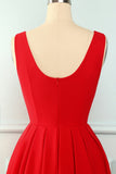 Vestido em camadas vermelho