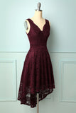 Vestido Borgonha com decote em v