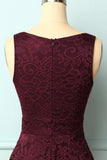 Vestido Borgonha com decote em v