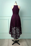 Púrpura Vestido de Renda Midi