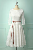 Vestido Midi de Renda Branca