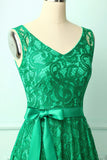 Dama de honra verde do laço