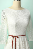 Vestido Midi de Renda Branca
