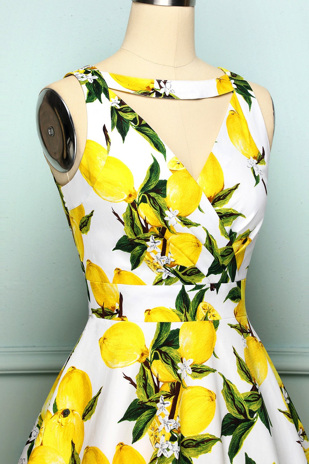 Vestido de limão dos anos 50