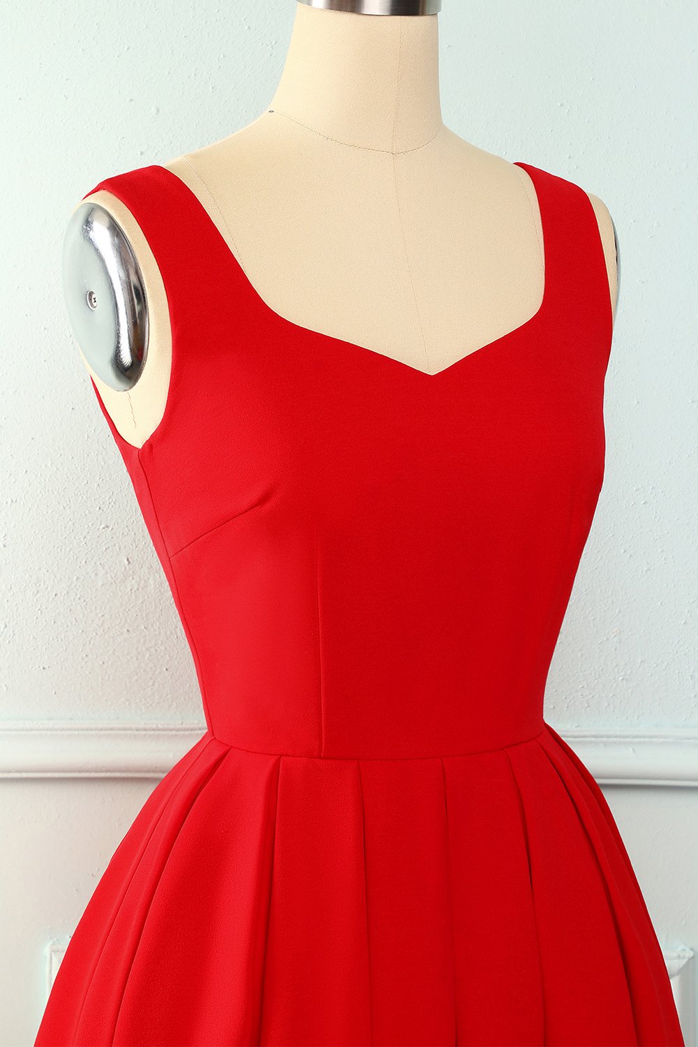 Vestido em camadas vermelho