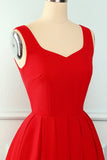 Vestido em camadas vermelho
