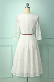 Vestido Midi de Renda Branca