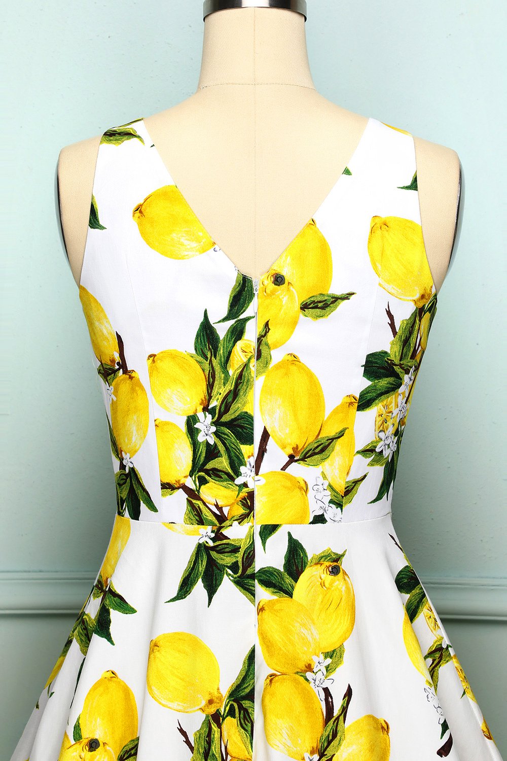 Vestido de limão dos anos 50