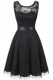 Vintage elegante vestido de renda verde escuro