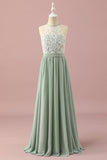 Vestido de Dama de Honra Júnior Renda Verde Halter