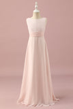 Renda Rosa Clara Vestido de Dama de Honra Júnior