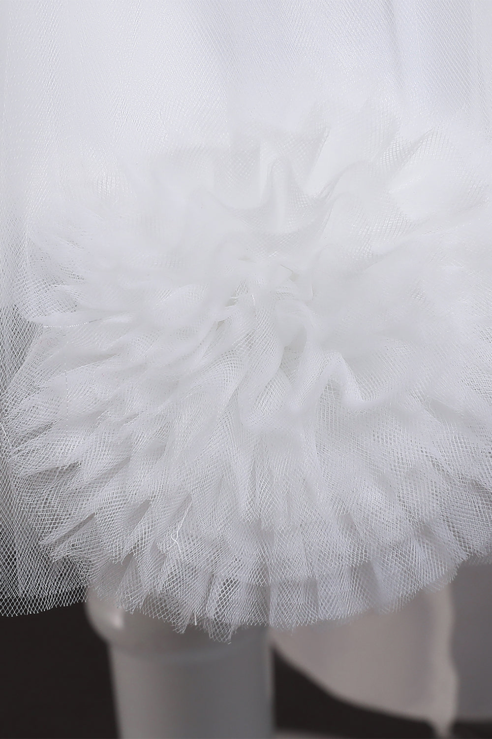 Blush high low flower girl dress com flores
