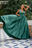 Verde Compridos Vestido Cerimonia