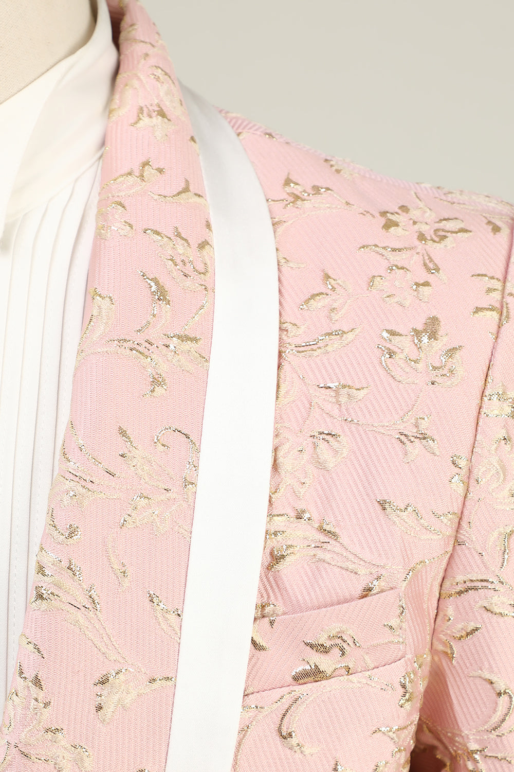 Rosa Claro Lapela Shawl Jacquard Fatos de Baile