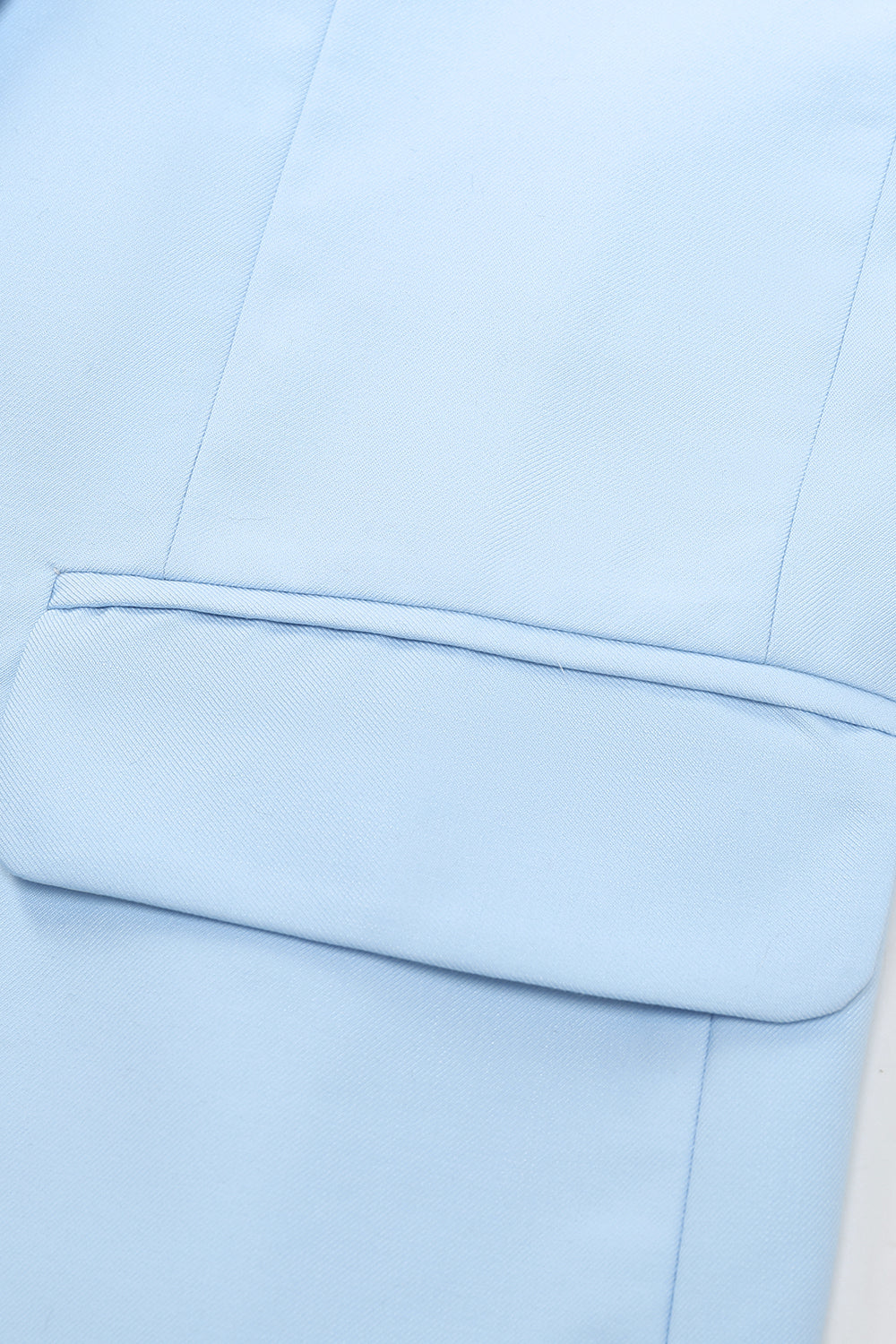 Azul Claro Lapela de Pico 2 Peças Fato Formal