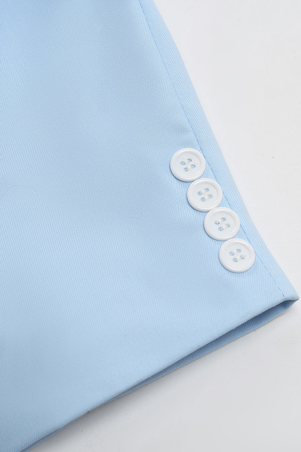 Azul Claro Lapela de Pico 2 Peças Fato Formal