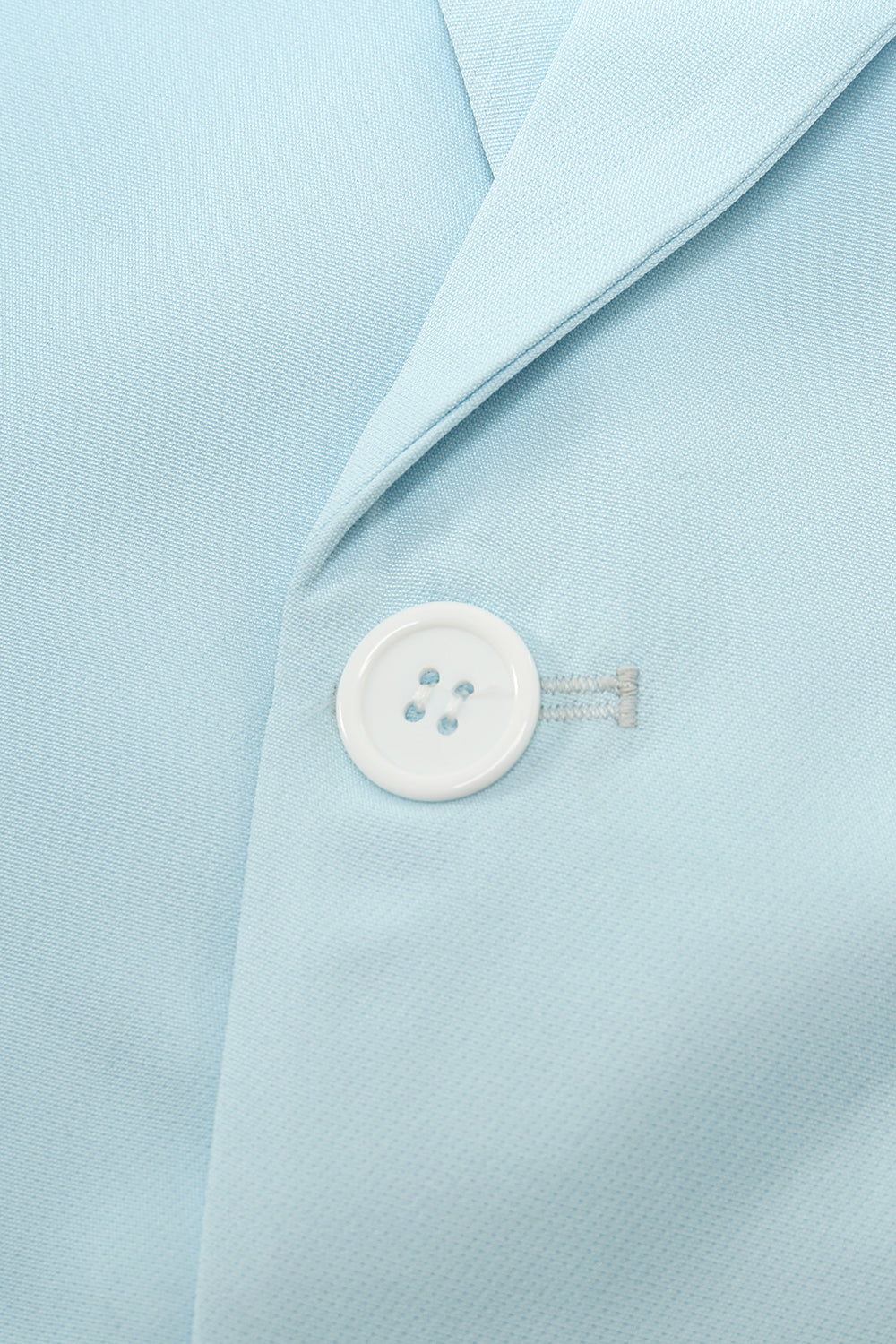 2 Peças Azul Claro Lapela Entalhada Terno de Festa