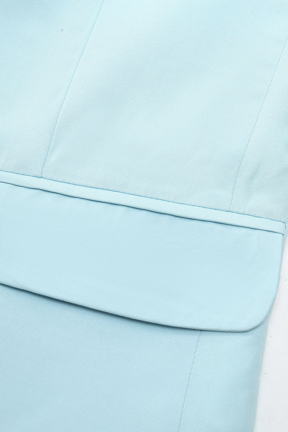 2 Peças Azul Claro Lapela Entalhada Terno de Festa