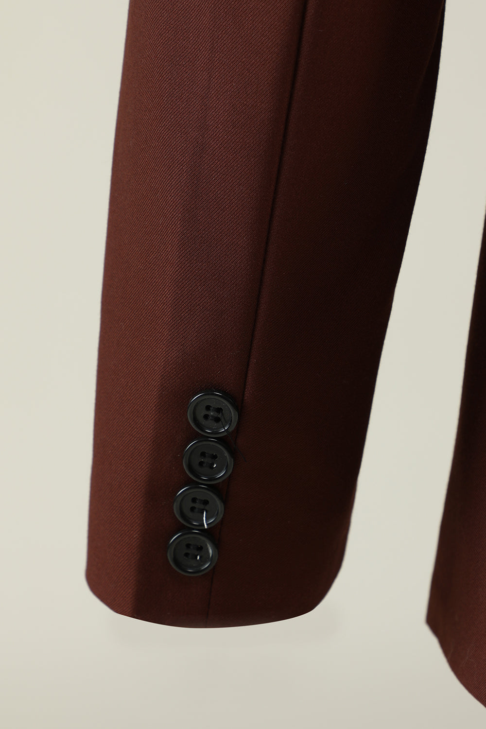 2 Peças Lapela Entalhada Castanho Ternos Masculinos