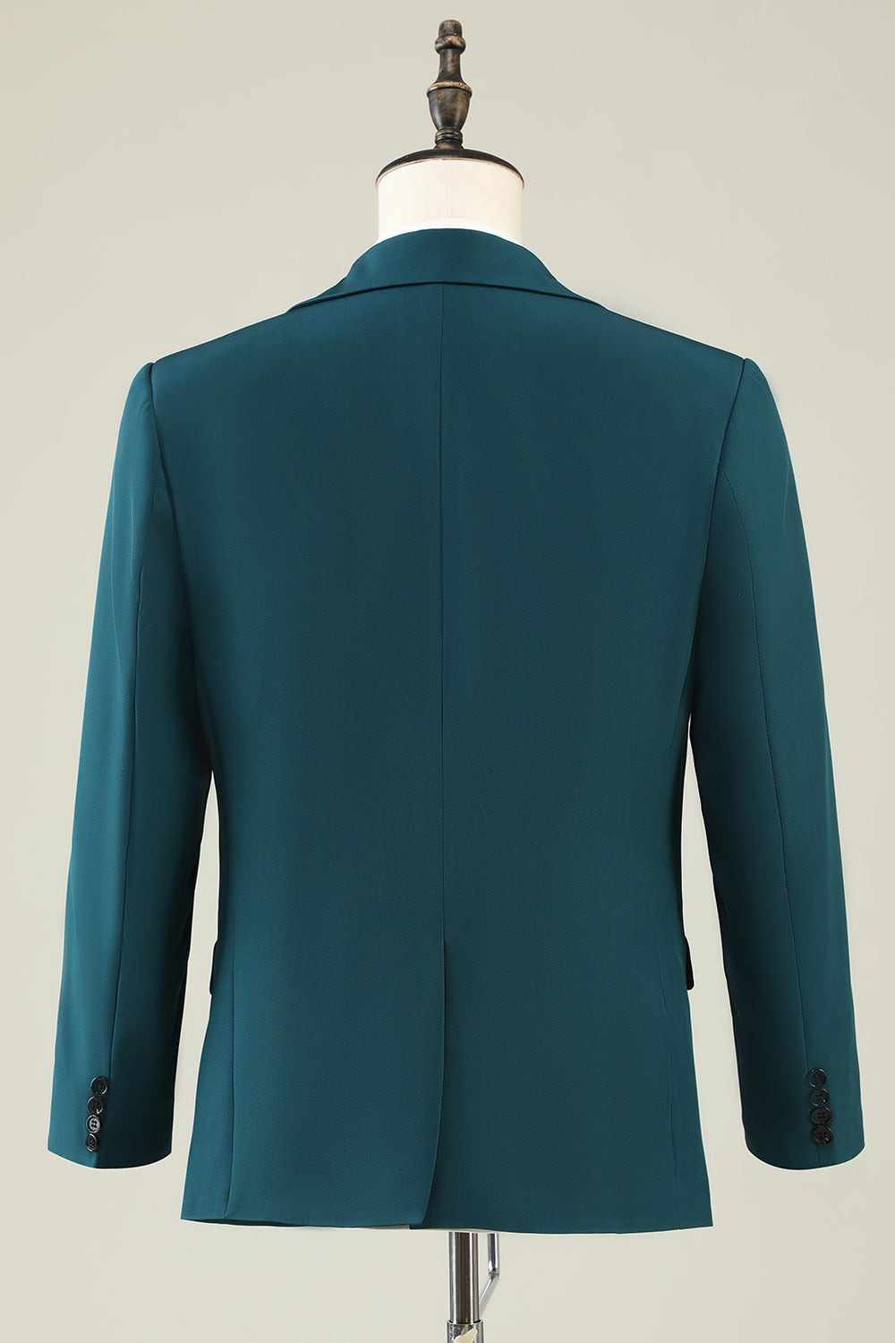 Verde Escuro Lapela Entalhada 3 Peças Fato Formal