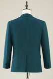 Verde Escuro Lapela Entalhada 3 Peças Fato Formal
