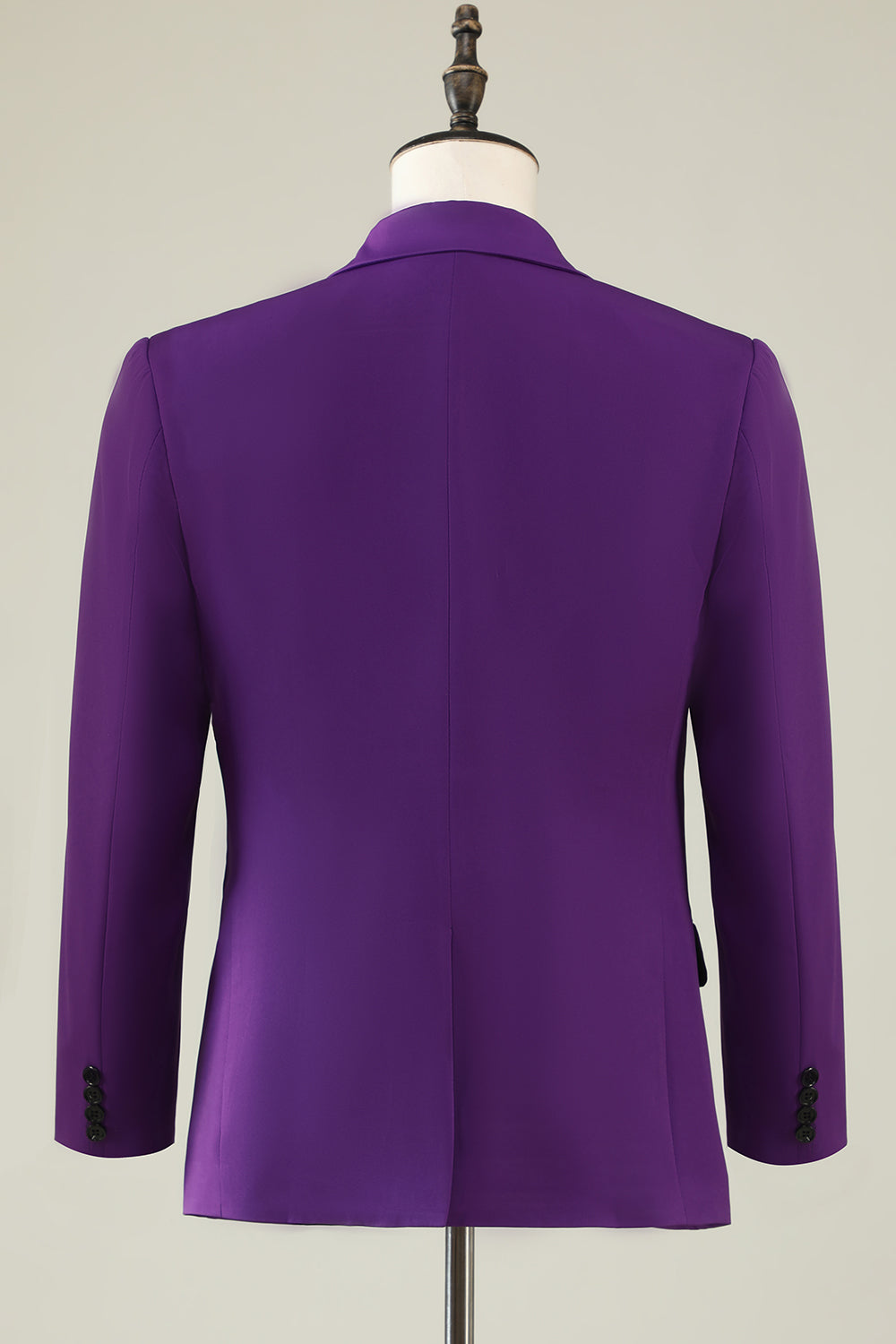 Roxo Duplo Peito 3 Peças Fato de Festa