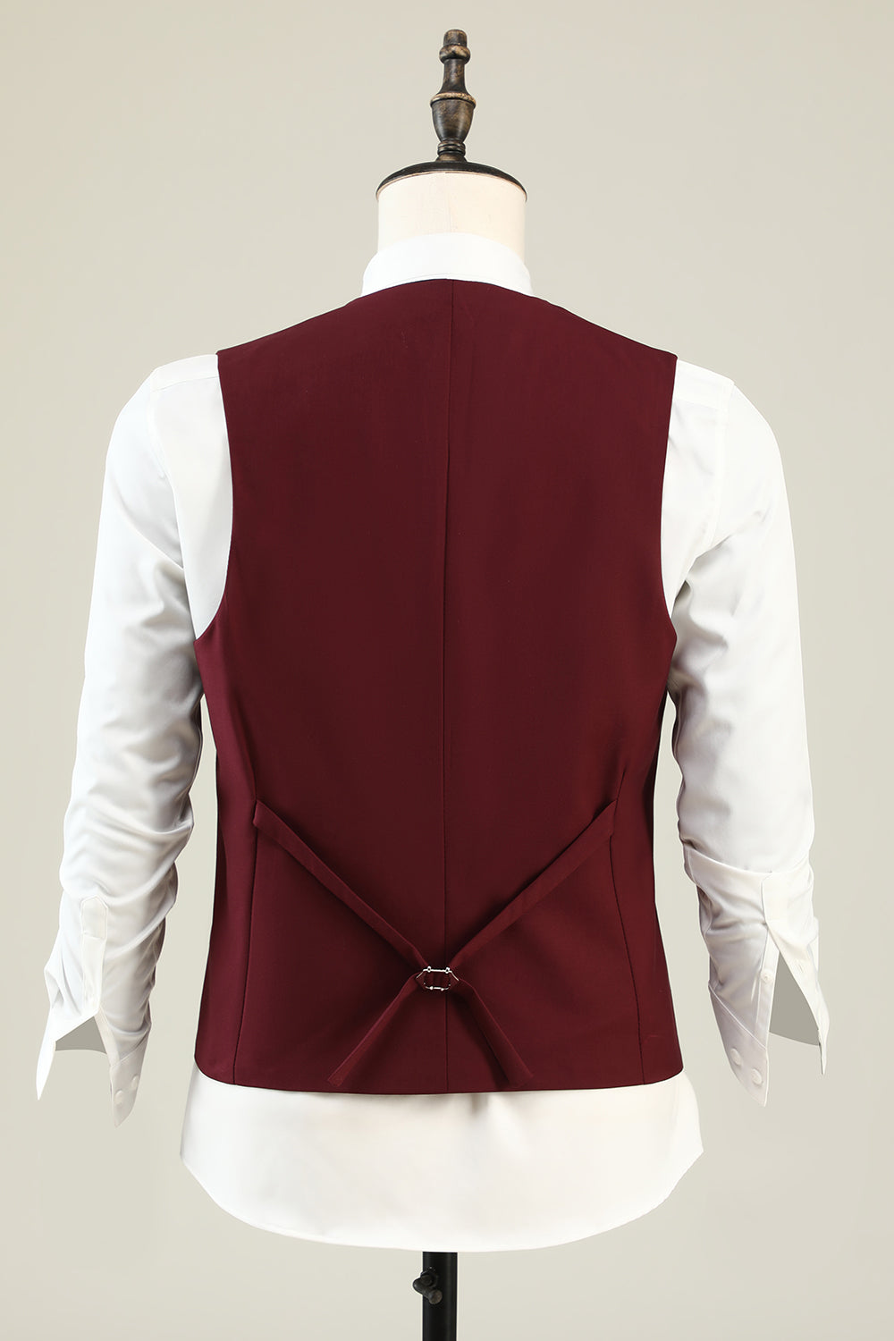 Borgonha Pico Lapela 3 Peças Homens Prom Ternos