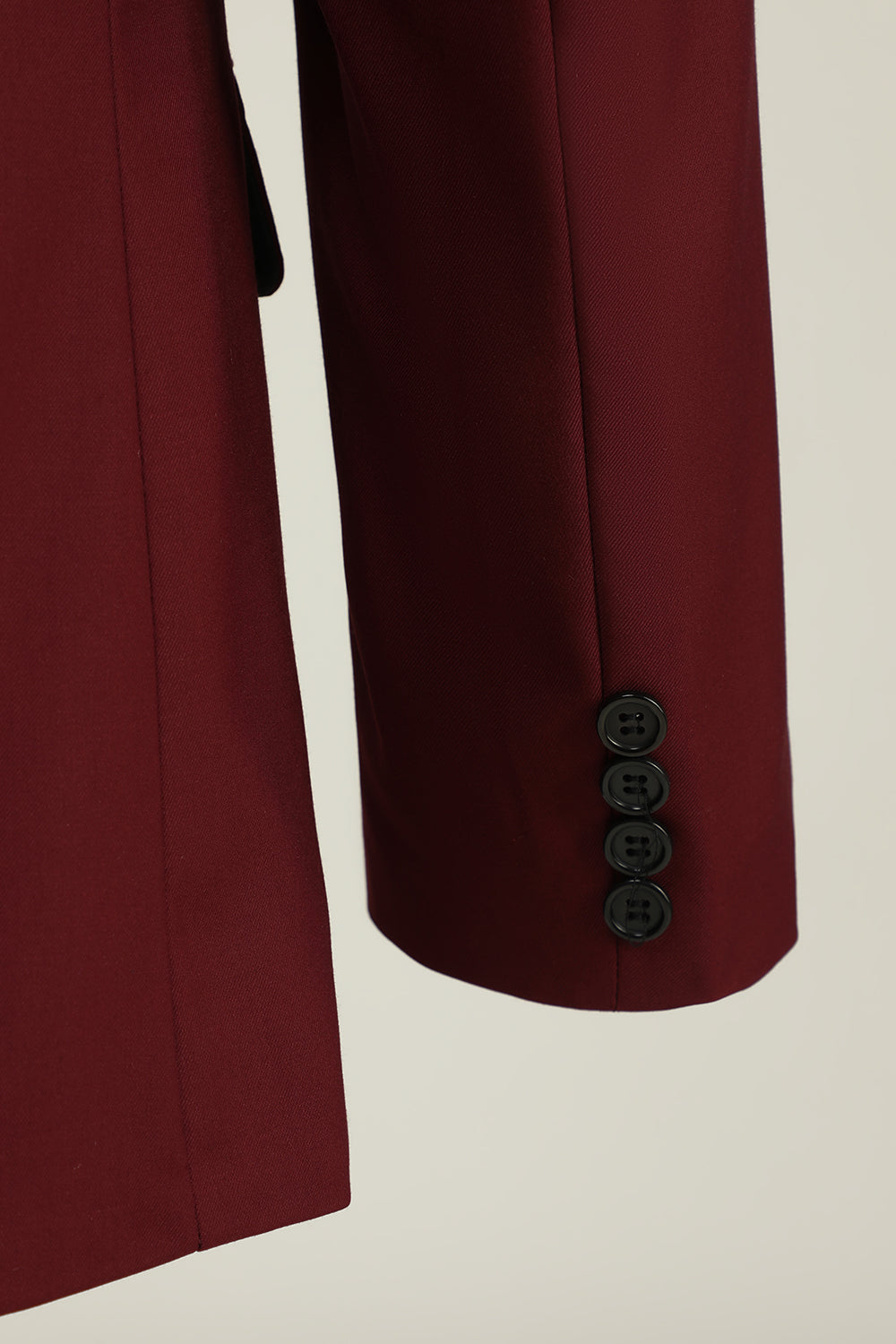 Borgonha Pico Lapela 3 Peças Homens Prom Ternos