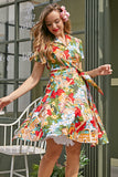 Vintage Lemon Print 1950 Swing Dress