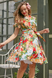 Vestido Swing Vintage com Estampa dos Anos 50