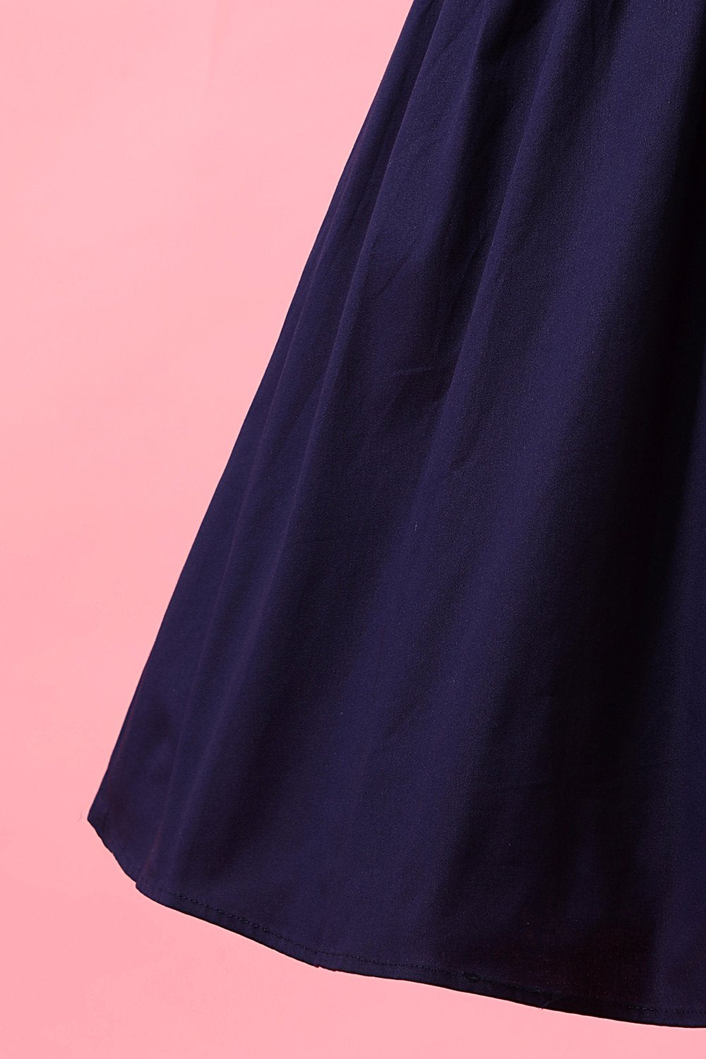 Azul marinho dos retalhos V Neck Casual Vestido Envelope
