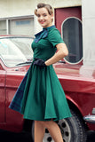 Verde 1950s Vestido Vintage