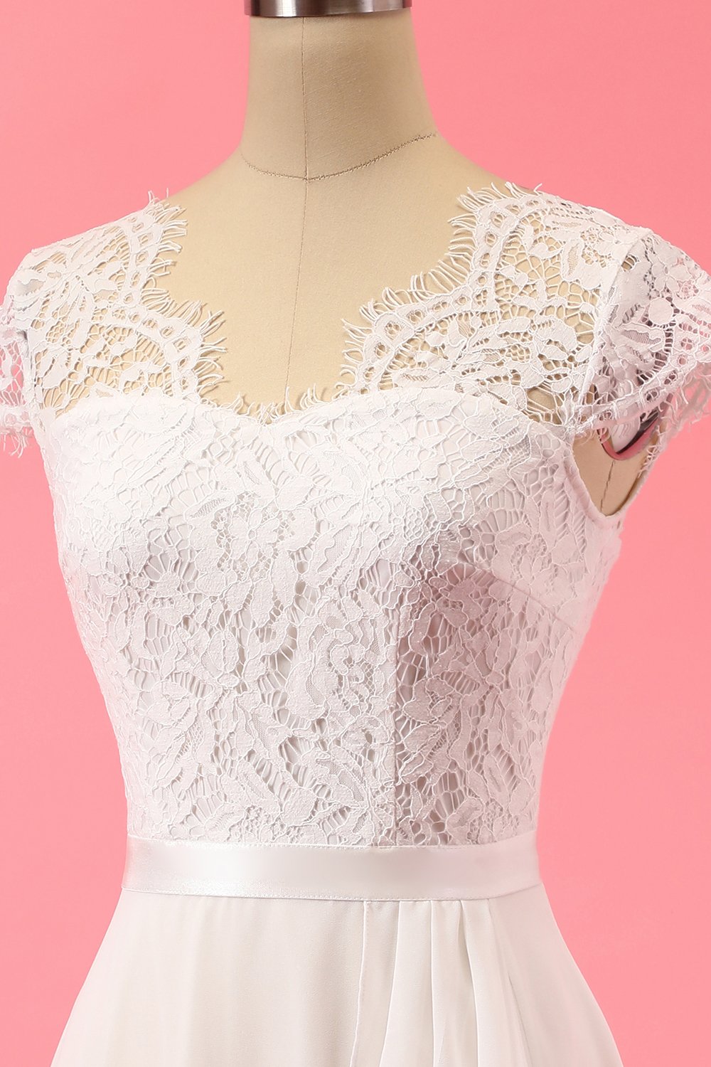Formal vestido de renda Ruffle