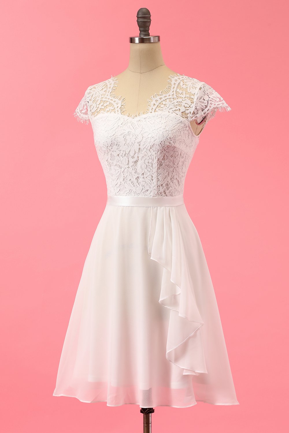Formal vestido de renda Ruffle