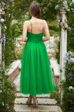 Vestido de baile midi tulle verde