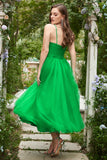 Vestido de baile midi tulle verde