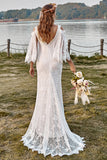 Vestido de noiva marfim boho