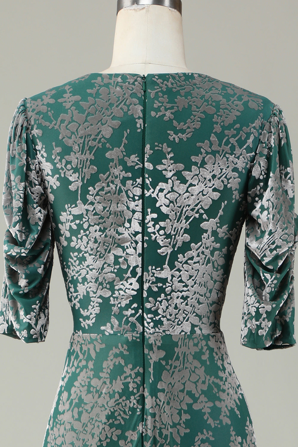 Sereia Veludo Vestido Madrinha com mangas