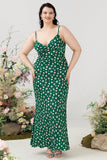 Verde Floral Estampado Vestido de Verão Tamanho Grande