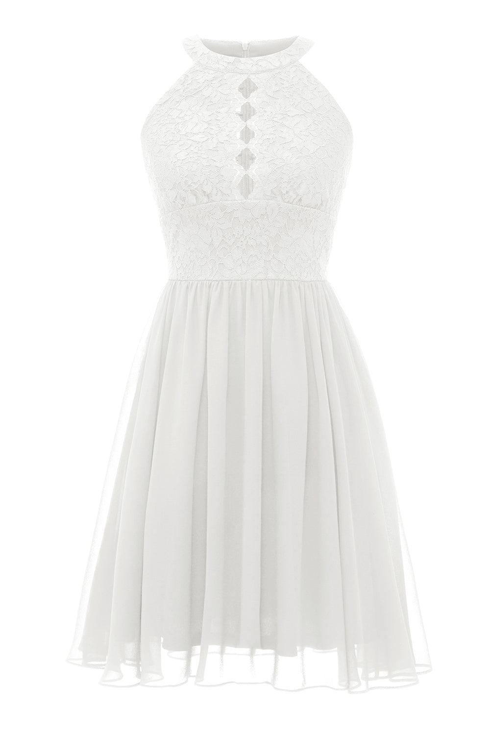 Halter Pescoço Vestido de Renda Da Marinha